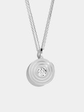 Charger l'image dans la galerie, Collier Via Rond pavé or blanc - 1ct diamant rond
